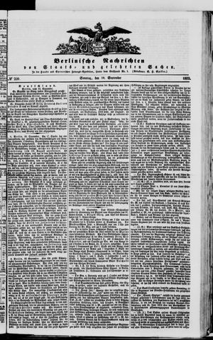 Berlinische Nachrichten von Staats- und gelehrten Sachen vom 19.09.1852