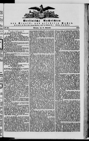 Berlinische Nachrichten von Staats- und gelehrten Sachen vom 29.09.1852