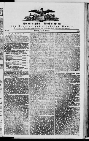 Berlinische Nachrichten von Staats- und gelehrten Sachen vom 06.10.1852
