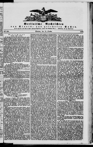 Berlinische Nachrichten von Staats- und gelehrten Sachen vom 10.10.1852