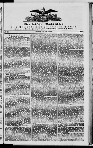 Berlinische Nachrichten von Staats- und gelehrten Sachen vom 13.10.1852