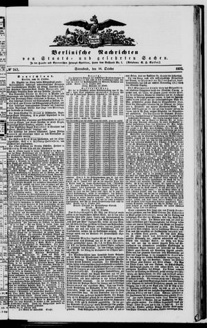 Berlinische Nachrichten von Staats- und gelehrten Sachen vom 16.10.1852