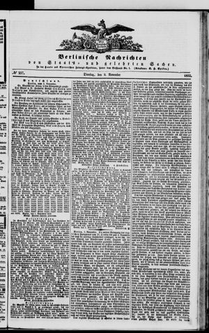 Berlinische Nachrichten von Staats- und gelehrten Sachen vom 02.11.1852