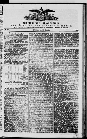 Berlinische Nachrichten von Staats- und gelehrten Sachen on Nov 25, 1852