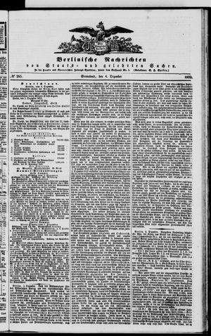 Berlinische Nachrichten von Staats- und gelehrten Sachen vom 04.12.1852