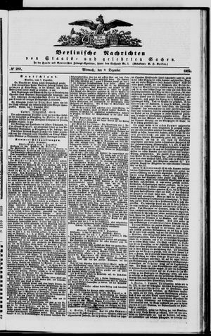 Berlinische Nachrichten von Staats- und gelehrten Sachen vom 08.12.1852