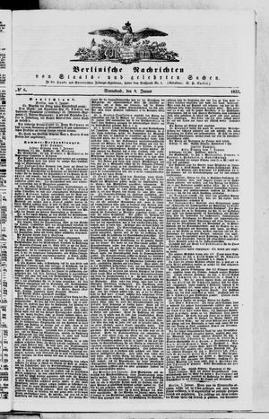 Berlinische Nachrichten von Staats- und gelehrten Sachen vom 08.01.1853