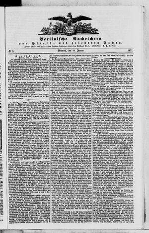 Berlinische Nachrichten von Staats- und gelehrten Sachen vom 12.01.1853