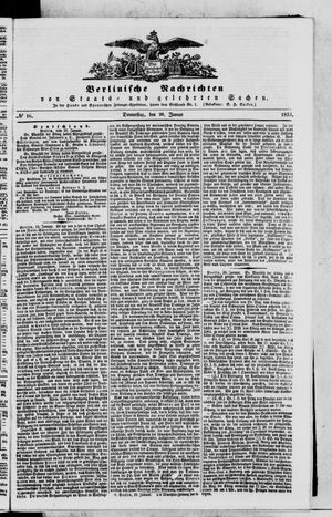 Berlinische Nachrichten von Staats- und gelehrten Sachen vom 20.01.1853