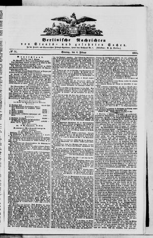 Berlinische Nachrichten von Staats- und gelehrten Sachen vom 06.02.1853