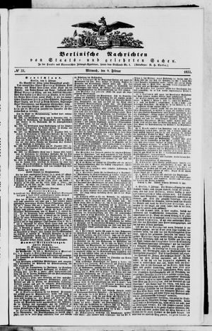 Berlinische Nachrichten von Staats- und gelehrten Sachen vom 09.02.1853