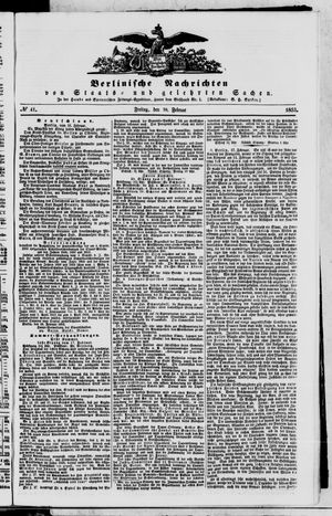 Berlinische Nachrichten von Staats- und gelehrten Sachen vom 18.02.1853