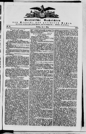 Berlinische Nachrichten von Staats- und gelehrten Sachen vom 01.03.1853