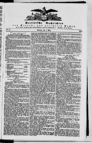 Berlinische Nachrichten von Staats- und gelehrten Sachen vom 06.03.1853