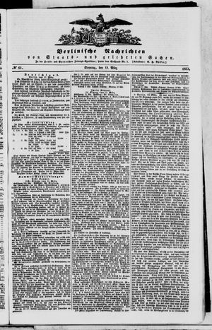 Berlinische Nachrichten von Staats- und gelehrten Sachen vom 13.03.1853