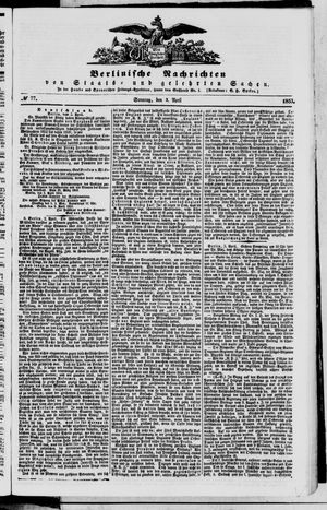 Berlinische Nachrichten von Staats- und gelehrten Sachen vom 03.04.1853