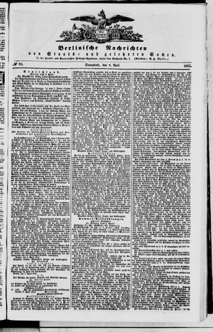 Berlinische Nachrichten von Staats- und gelehrten Sachen vom 09.04.1853