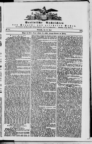 Berlinische Nachrichten von Staats- und gelehrten Sachen vom 20.04.1853