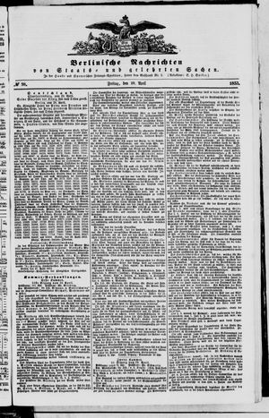 Berlinische Nachrichten von Staats- und gelehrten Sachen vom 29.04.1853