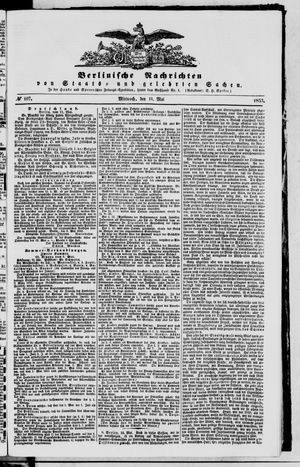 Berlinische Nachrichten von Staats- und gelehrten Sachen vom 11.05.1853