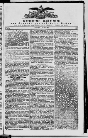 Berlinische Nachrichten von Staats- und gelehrten Sachen vom 12.05.1853