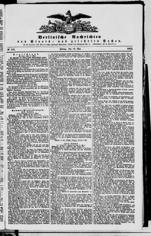 Berlinische Nachrichten von Staats- und gelehrten Sachen on May 13, 1853