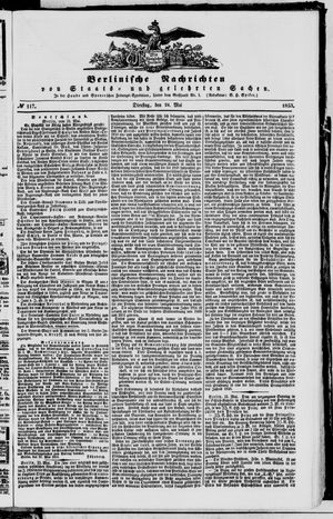 Berlinische Nachrichten von Staats- und gelehrten Sachen vom 24.05.1853