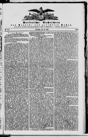 Berlinische Nachrichten von Staats- und gelehrten Sachen vom 29.05.1853