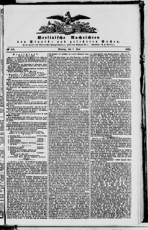 Berlinische Nachrichten von Staats- und gelehrten Sachen vom 05.06.1853