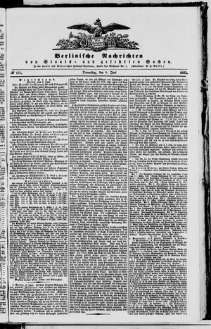 Berlinische Nachrichten von Staats- und gelehrten Sachen vom 09.06.1853