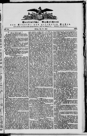 Berlinische Nachrichten von Staats- und gelehrten Sachen vom 10.06.1853