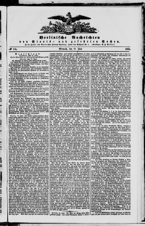 Berlinische Nachrichten von Staats- und gelehrten Sachen vom 15.06.1853