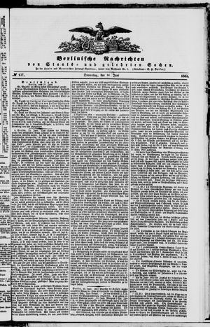 Berlinische Nachrichten von Staats- und gelehrten Sachen vom 16.06.1853