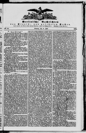 Berlinische Nachrichten von Staats- und gelehrten Sachen vom 19.06.1853