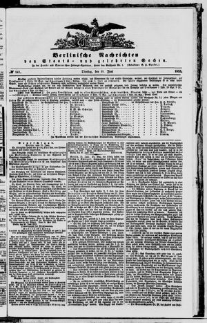 Berlinische Nachrichten von Staats- und gelehrten Sachen vom 21.06.1853
