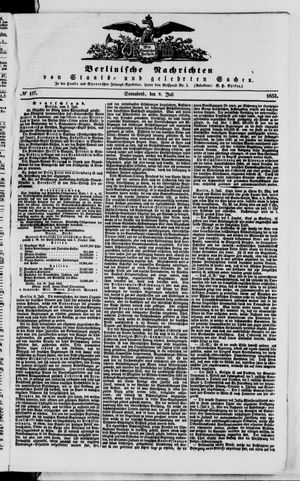 Berlinische Nachrichten von Staats- und gelehrten Sachen vom 09.07.1853