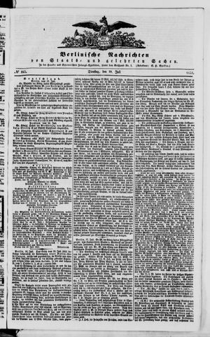 Berlinische Nachrichten von Staats- und gelehrten Sachen on Jul 19, 1853