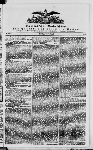 Berlinische Nachrichten von Staats- und gelehrten Sachen vom 02.08.1853