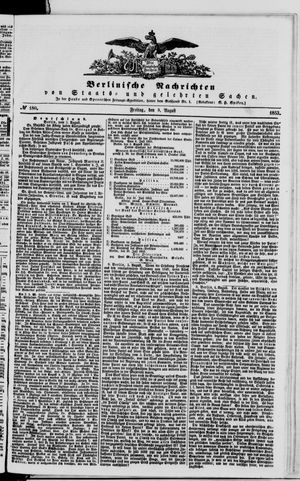 Berlinische Nachrichten von Staats- und gelehrten Sachen vom 05.08.1853