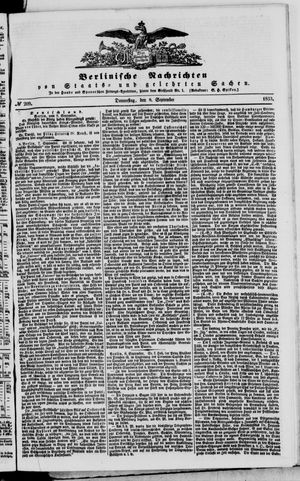 Berlinische Nachrichten von Staats- und gelehrten Sachen vom 08.09.1853