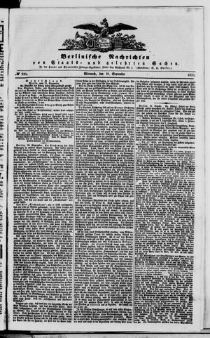 Berlinische Nachrichten von Staats- und gelehrten Sachen vom 21.09.1853