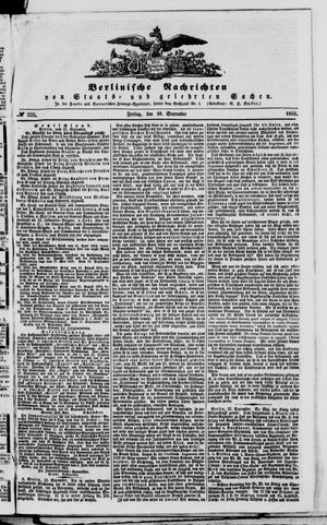 Berlinische Nachrichten von Staats- und gelehrten Sachen vom 23.09.1853