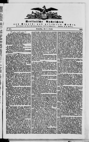 Berlinische Nachrichten von Staats- und gelehrten Sachen vom 06.10.1853