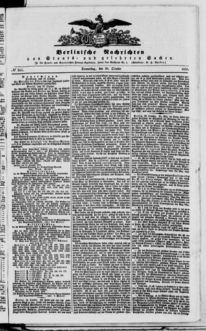 Berlinische Nachrichten von Staats- und gelehrten Sachen vom 20.10.1853