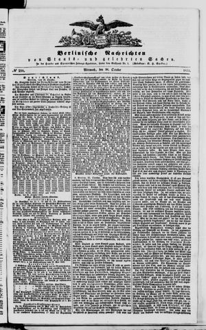 Berlinische Nachrichten von Staats- und gelehrten Sachen vom 26.10.1853