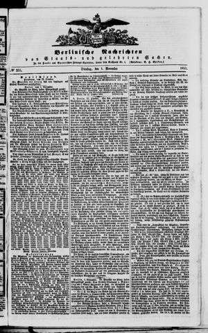 Berlinische Nachrichten von Staats- und gelehrten Sachen on Nov 1, 1853