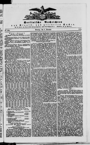 Berlinische Nachrichten von Staats- und gelehrten Sachen vom 06.11.1853