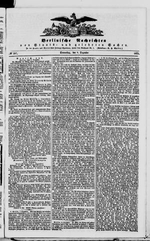 Berlinische Nachrichten von Staats- und gelehrten Sachen vom 08.12.1853