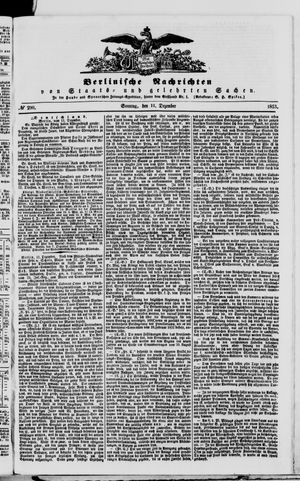 Berlinische Nachrichten von Staats- und gelehrten Sachen vom 11.12.1853