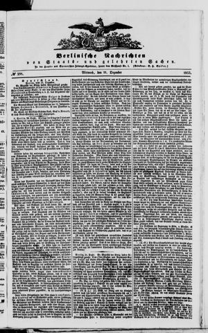 Berlinische Nachrichten von Staats- und gelehrten Sachen on Dec 21, 1853
